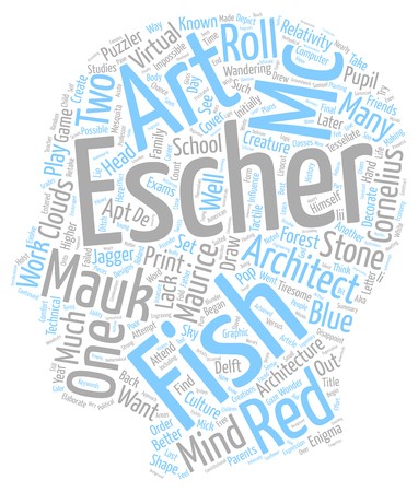382x450 Maurice Cornelius Escher Mc Escher Text Background Wordcloud
