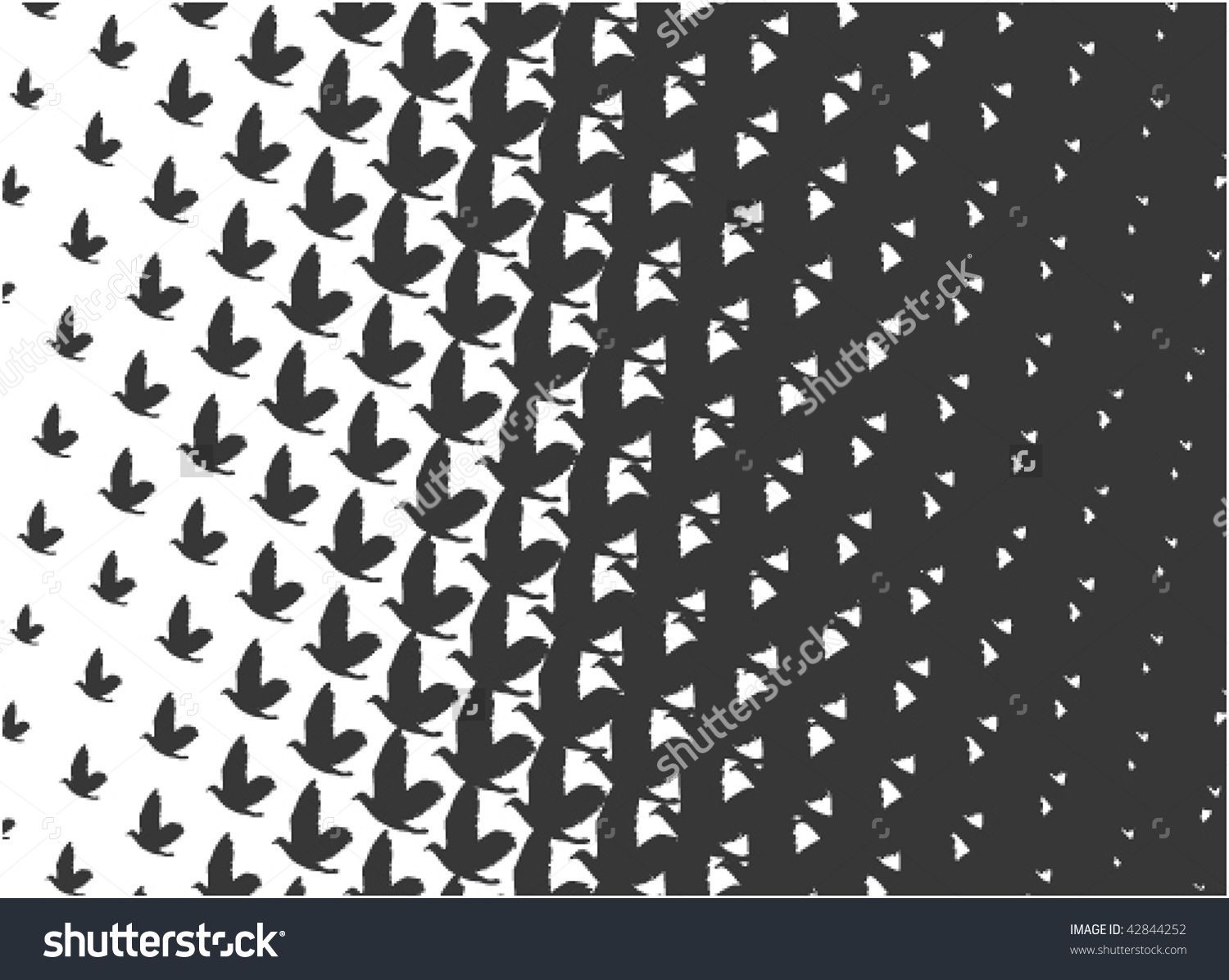 1500x1197 Pattern In Escher Style Depicting The Birds Stock Vector