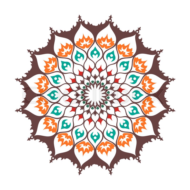 800x800 Islamic Mandala Eastern Decoration Stock Vector Colourbox