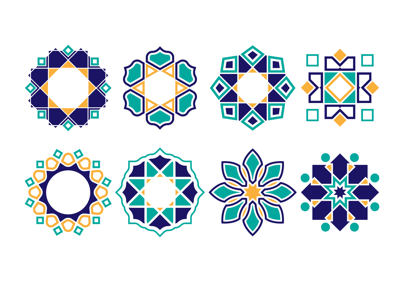 1400x980 Persian Pattern Free Vector Art
