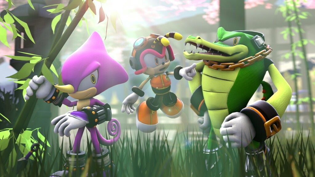 1024x576 Vector, Charmy E Espio Sonic The Hedgehog Sonic Art, Sonic