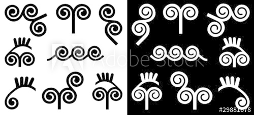 500x228 Espiral Blanco Y Negro