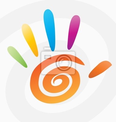 380x400 Abstract Vector Colorido Espiral Com Os Dedos Fotomural