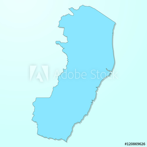 500x500 Espirito Santo Blue Map On Degraded Background Vector