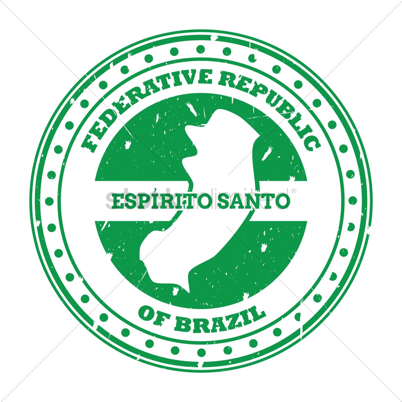 1300x1300 Espirito Santo Map Stamp Vector Image
