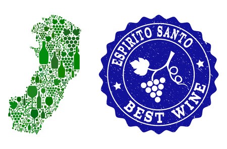 450x296 Vector Collage Of Wine Map Of Espirito Santo State And Best Grape