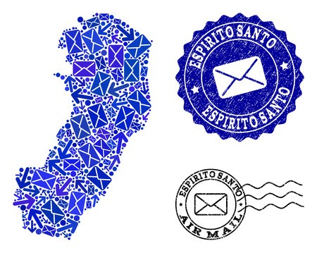 450x359 Espirito Santo Map Stamp Royalty Free Vector Graphics