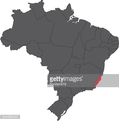 411x419 Espirito Santo Red On Gray Brazil Map Vector Premium Clipart