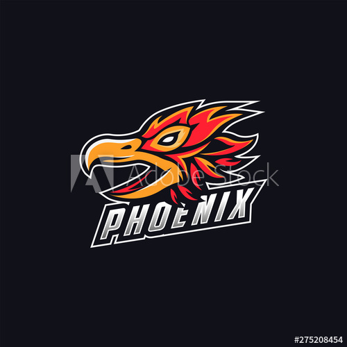 500x500 Phoenix Emblem Logo, Esport Logo, Vector Illustration