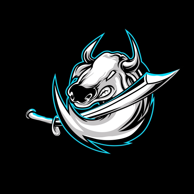 640x640 Esport Logo Gaming With Illustration Sword On Black Background