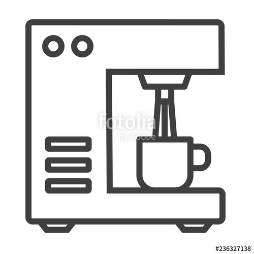 500x500 Bar Coffee Machine Icon Outline Bar Coffee Machine Vector Icon