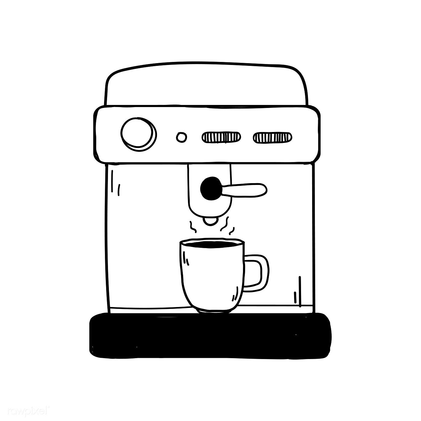 1400x1400 Espresso Machine Coffee Shop Icon Vector Free Image