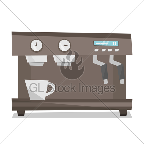 500x500 Modern Coffee Machine Vector Illustration Gl Stock Images