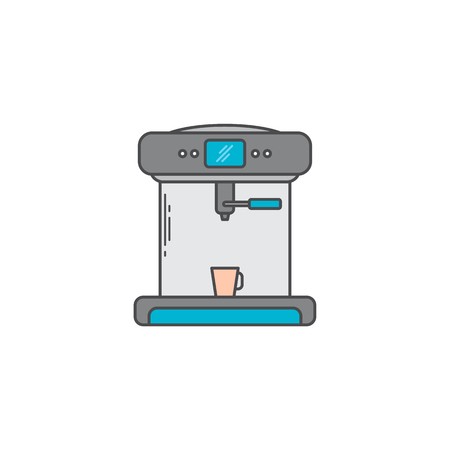 450x450 Coffee Machine Espresso Maker Doodle Vector Art Icon Illustration