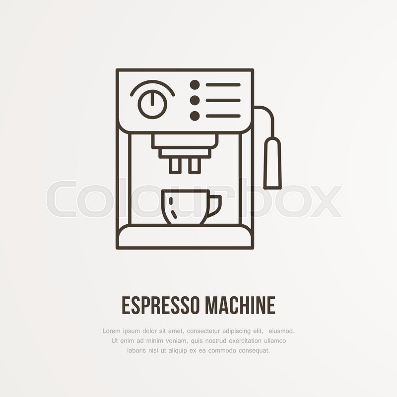 800x800 Coffee Espresso Machine Vector Flat Stock Vector Colourbox