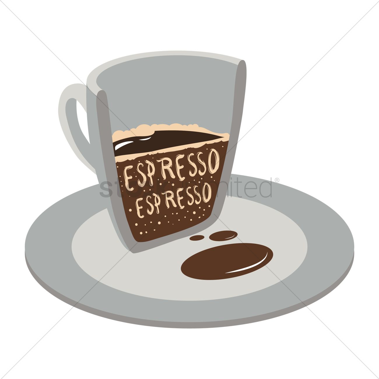 1300x1300 Cup Of Double Espresso Vector Image
