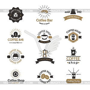 300x300 Set Of Coffee Shop Sign Cafe Symbol Espresso
