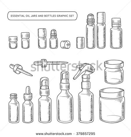 Essential Oil Jars And Bottles Hand Drawn Graphic Set Design 450x470 Essential Oil Jars And Bottles Hand Drawn Graphic Set Design