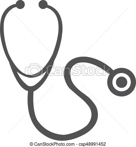 433x470 Fondo Vector, Estetoscopio, Negro, Blanco, Icono