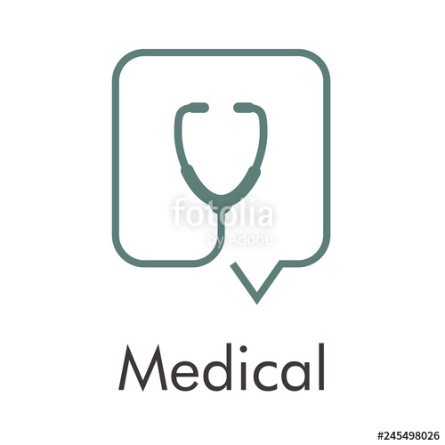 500x500 Logotipo Abstracto Con Texto Medical Con Comentario Lineal Con