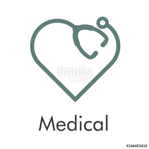 500x500 Logotipo Abstracto Con Texto Medical Con Lineal Como