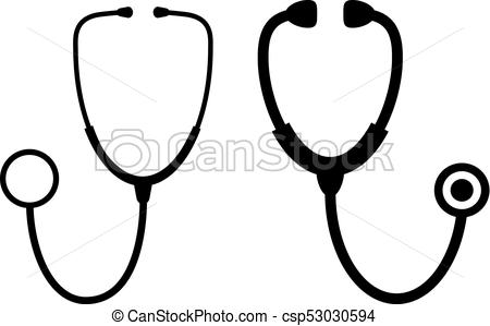 450x299 Vector, Estetoscopio, Icono Vector, Conjunto, Estetoscopio, Iconos