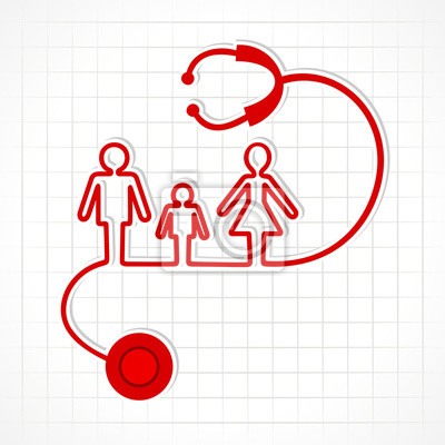 400x400 Estetoscopio Hacer Familia Icono Stock Vector Pinturas Para La