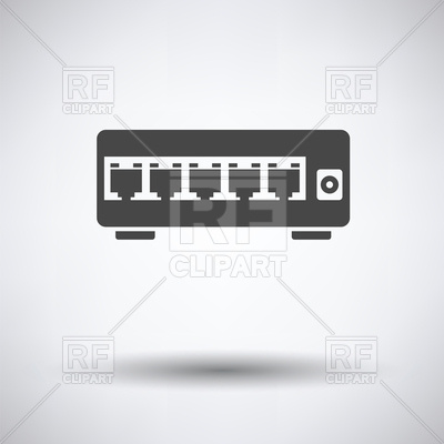 400x400 Ethernet Switch Icon On A Gray Background Vector Image Of Icons