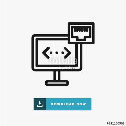 500x500 Ethernet Vector Icon Stock Image And Royalty Free Vector