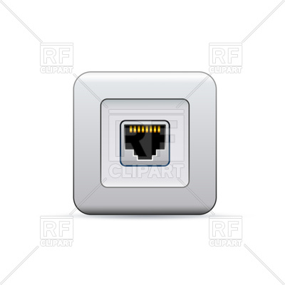 400x400 Network Ethernet Port Vector Image Of Objects Frbird