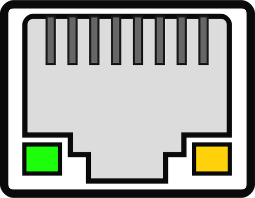 500x388 Vector Illustration Of Female Rj Ethernet Port