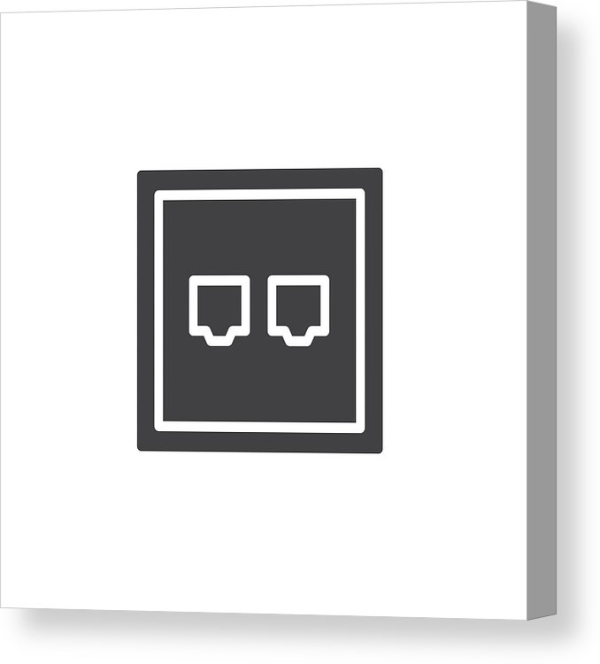 678x750 Ethernet Port Icon Vector Canvas Print Canvas Art