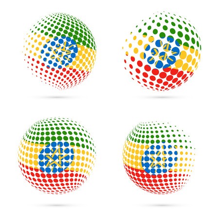 450x450 Ethiopia Halftone Flag Set Patriotic Vector Design Halftone
