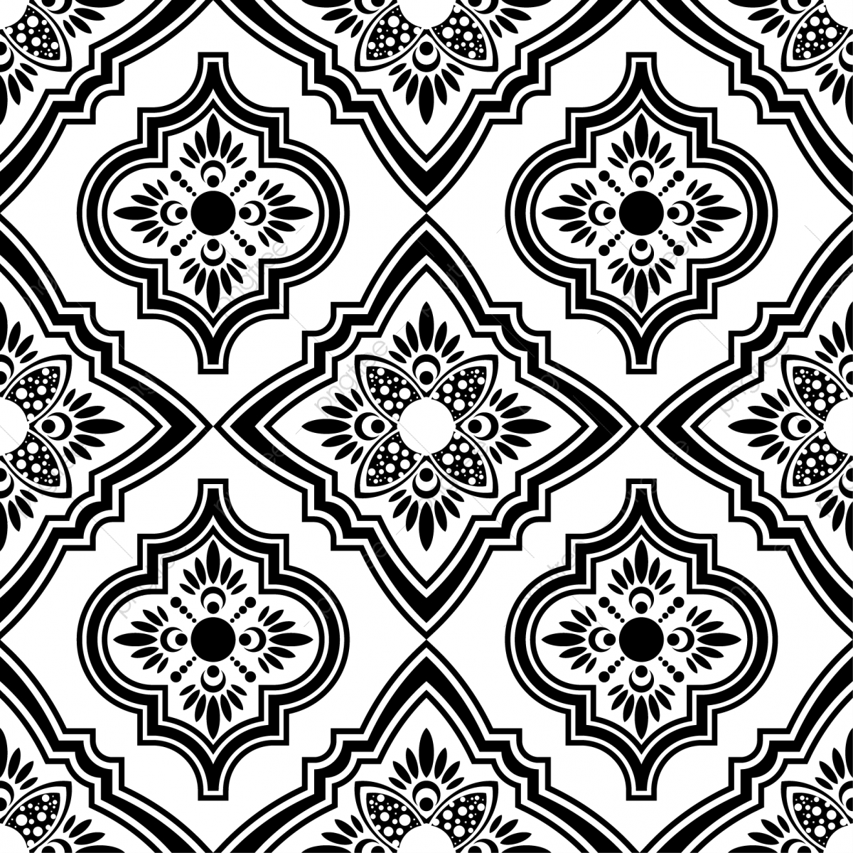 1200x1200 Persian Ethnic Seamless Pattern Square Design With Turkish