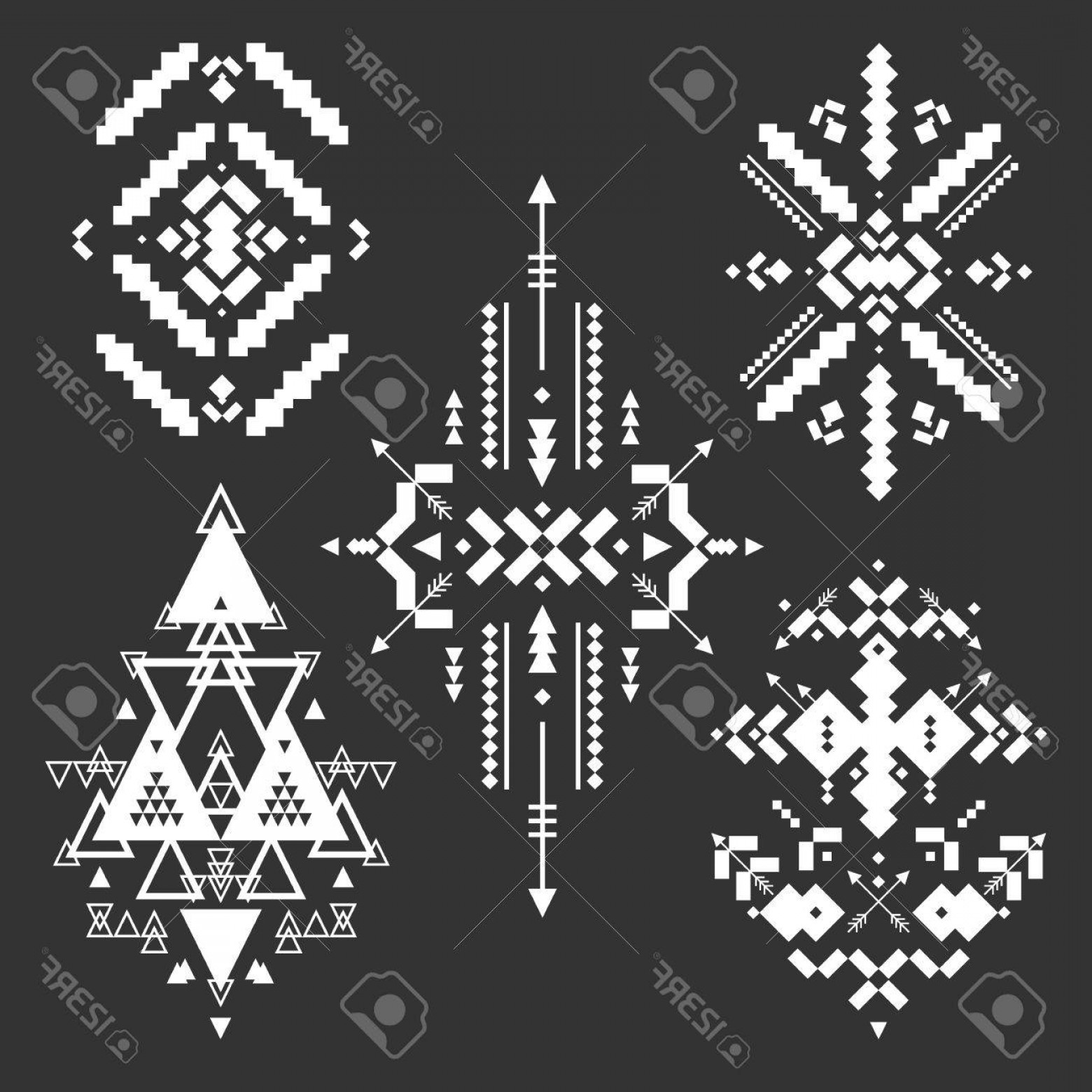 1560x1560 Photostock Vector Vector Tribal Elements Ethnic Collection Aztec