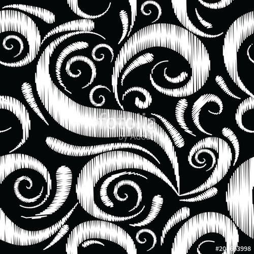 500x500 Embroidery Ethnic Style Floral Seamless Pattern Vector Abstract