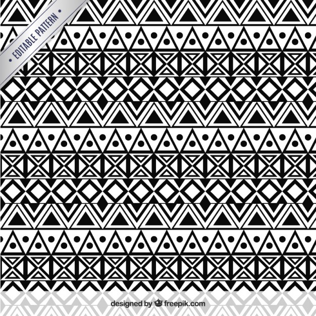 626x626 Ethnic Monochrome Pattern Vector Free Download