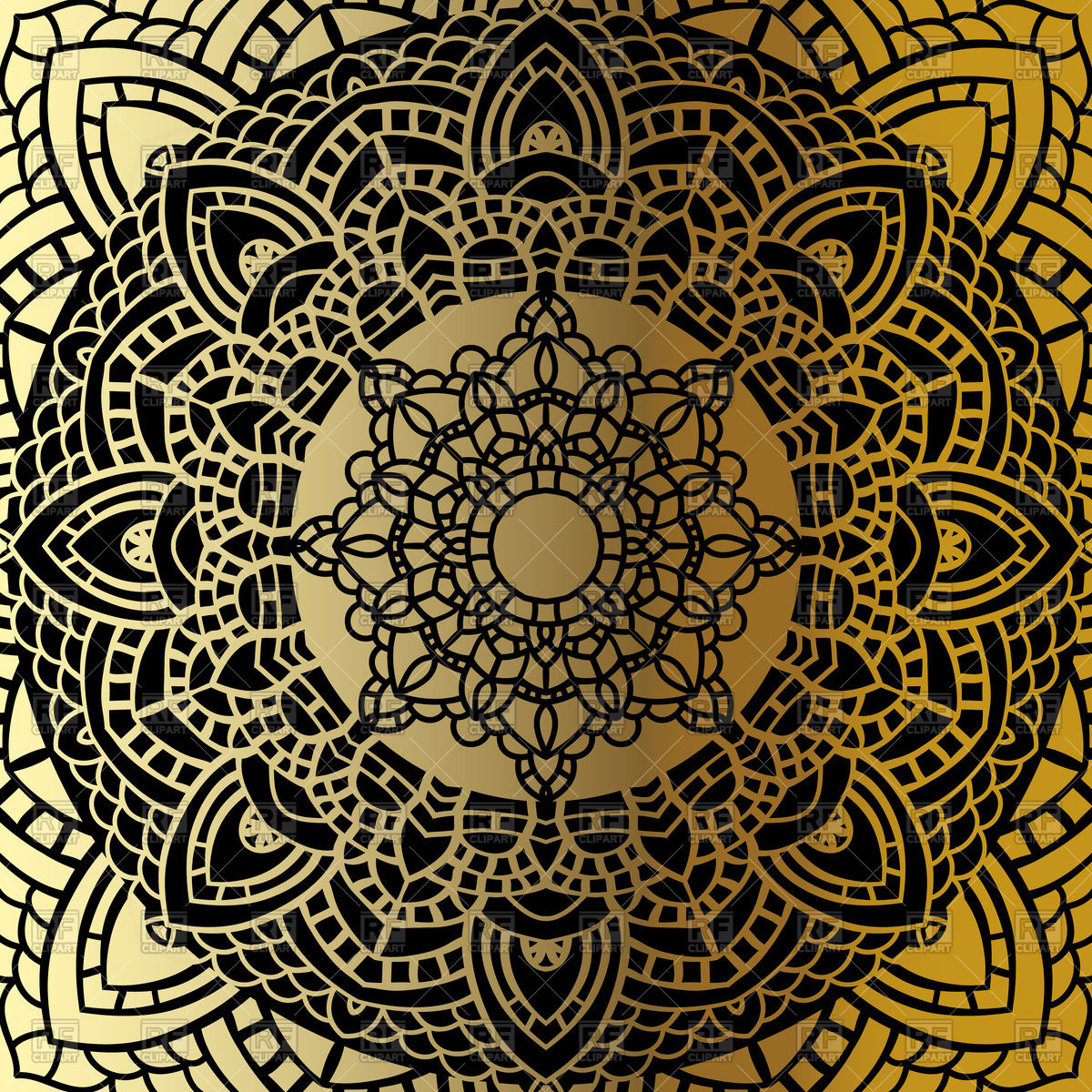 1200x1200 Gold Mandala Ethnic Pattern Vector Image Of Backgrounds, Textures