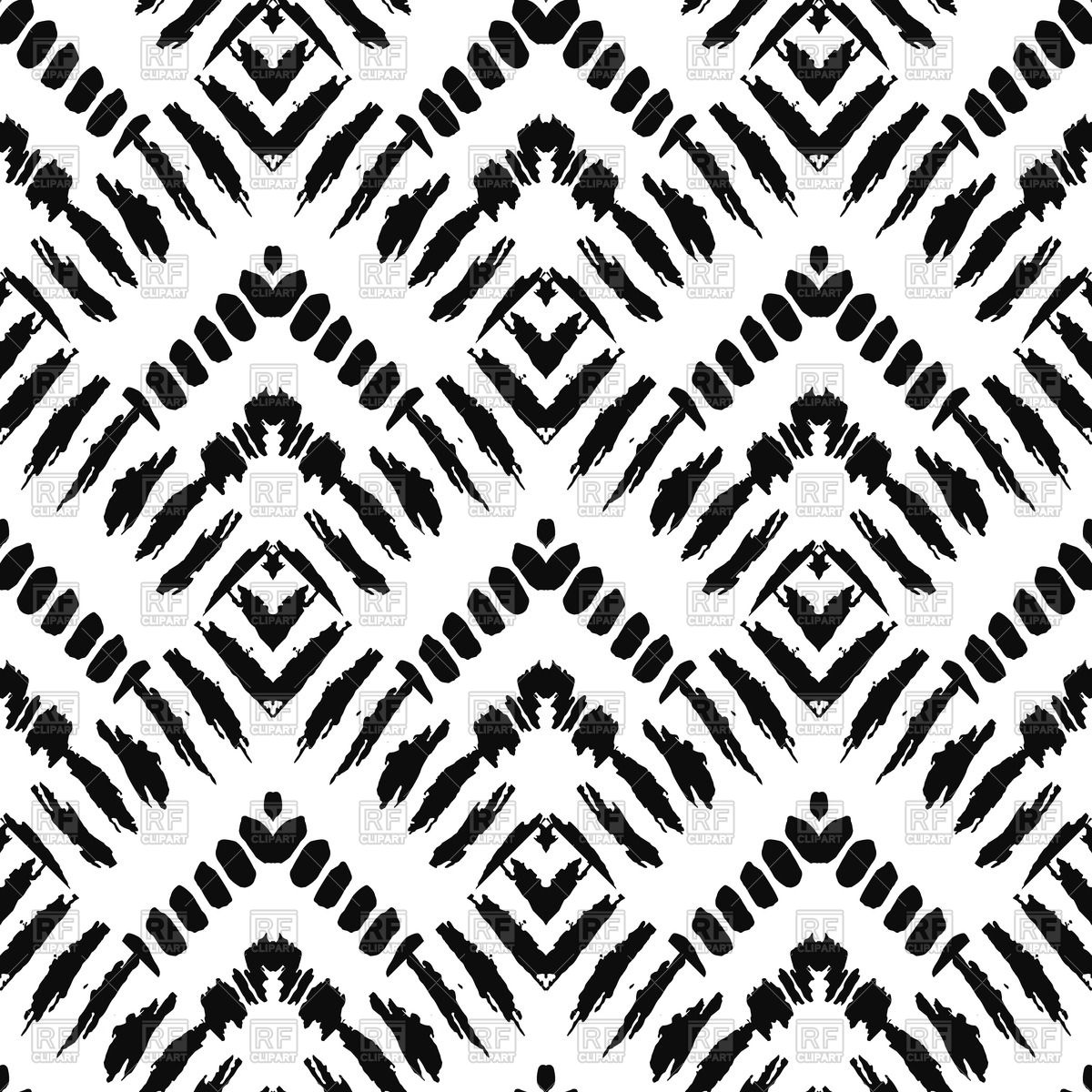 1200x1200 Hand Drawn Ethnic Seamless Pattern Vector Image Of Backgrounds