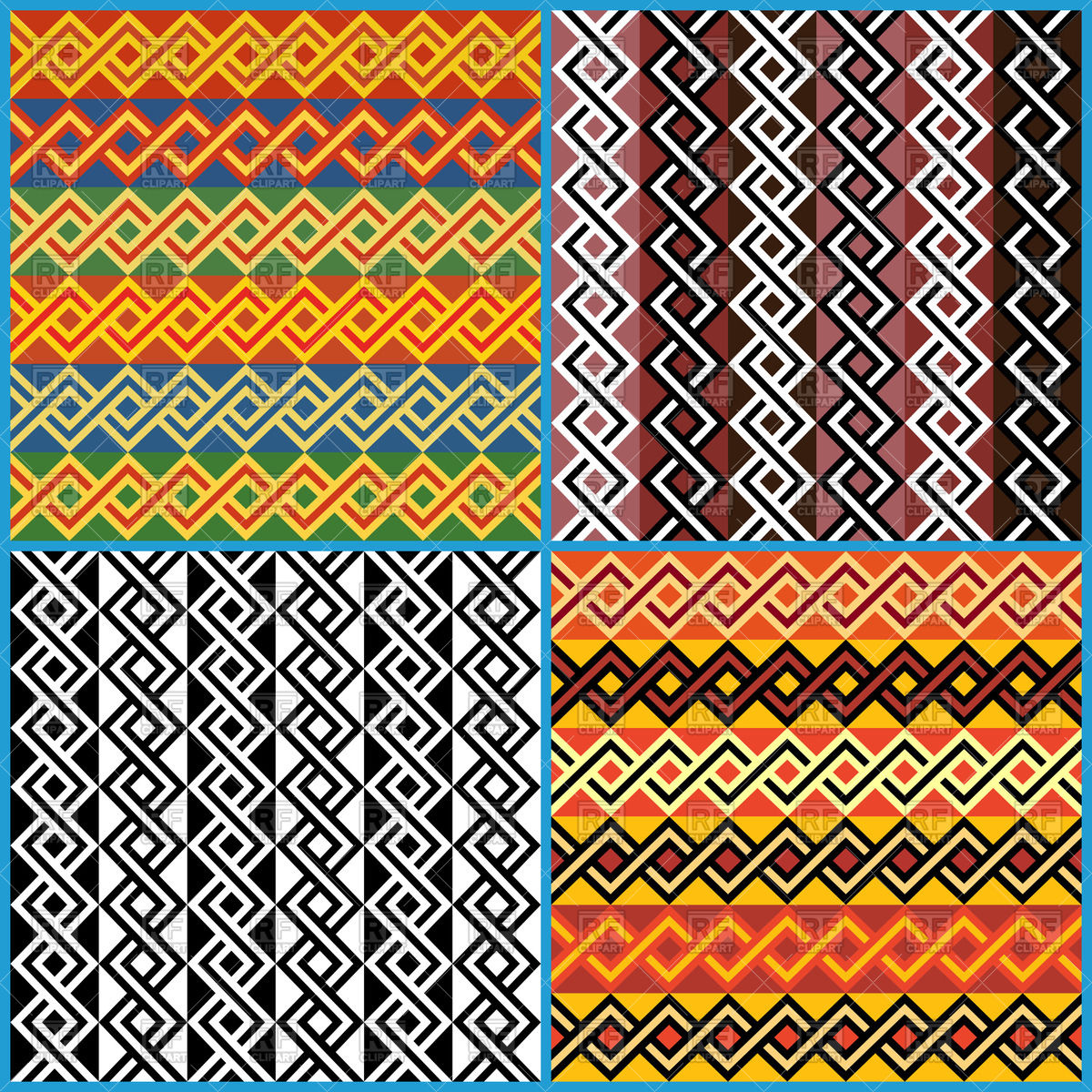 1200x1200 Seamless African Ethnic Patterns Vector Image Of Backgrounds