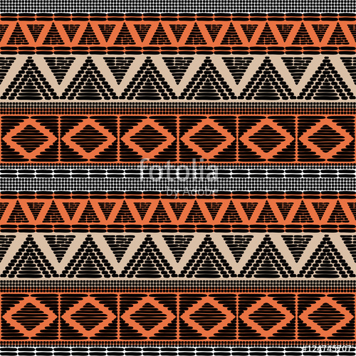 500x500 Tribal Pattern Vector Seamless African Print With In Ethnic