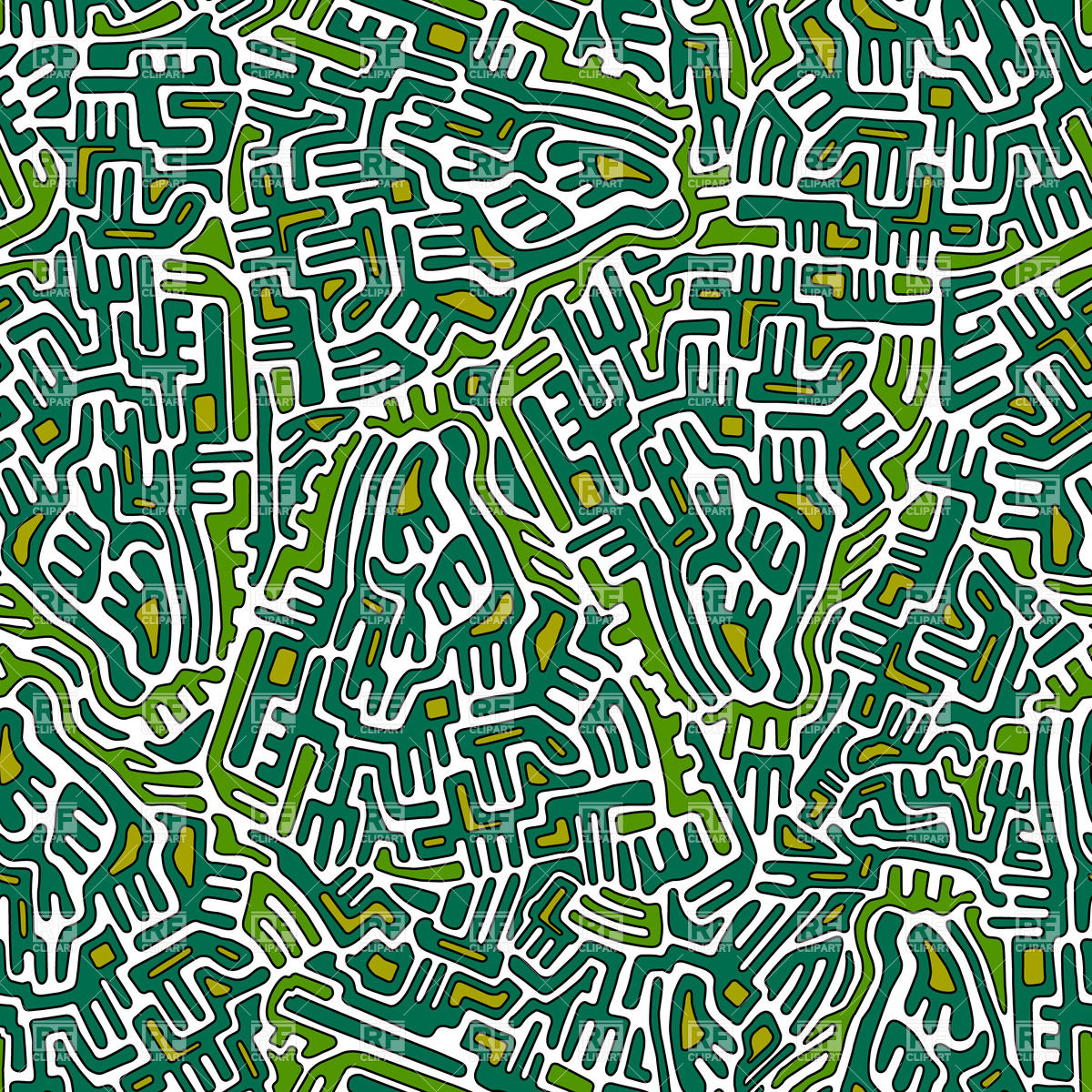 1200x1200 Abstract Seamless Green Labyrinth