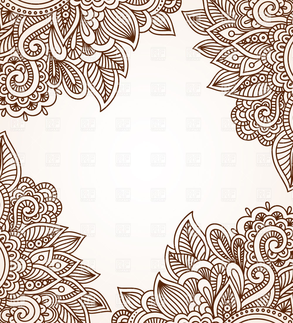 1000x1100 Oriental Ethnic Ornament Background Vector Image Of Borders