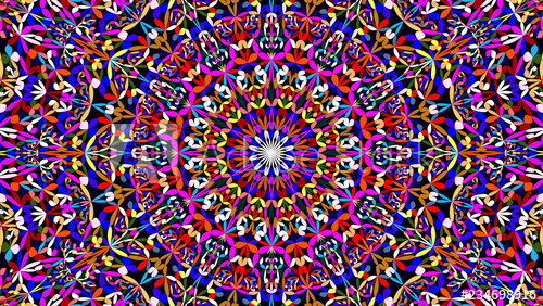 500x282 Colorful Abstract Petal Garden Mandala Wallpaper