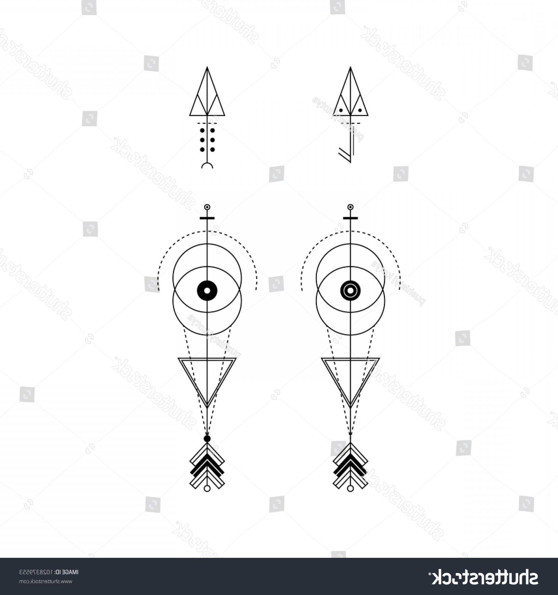 1800x1920 Ethnic Vector Arrows Line Dot Tattoo Hoodamathrun