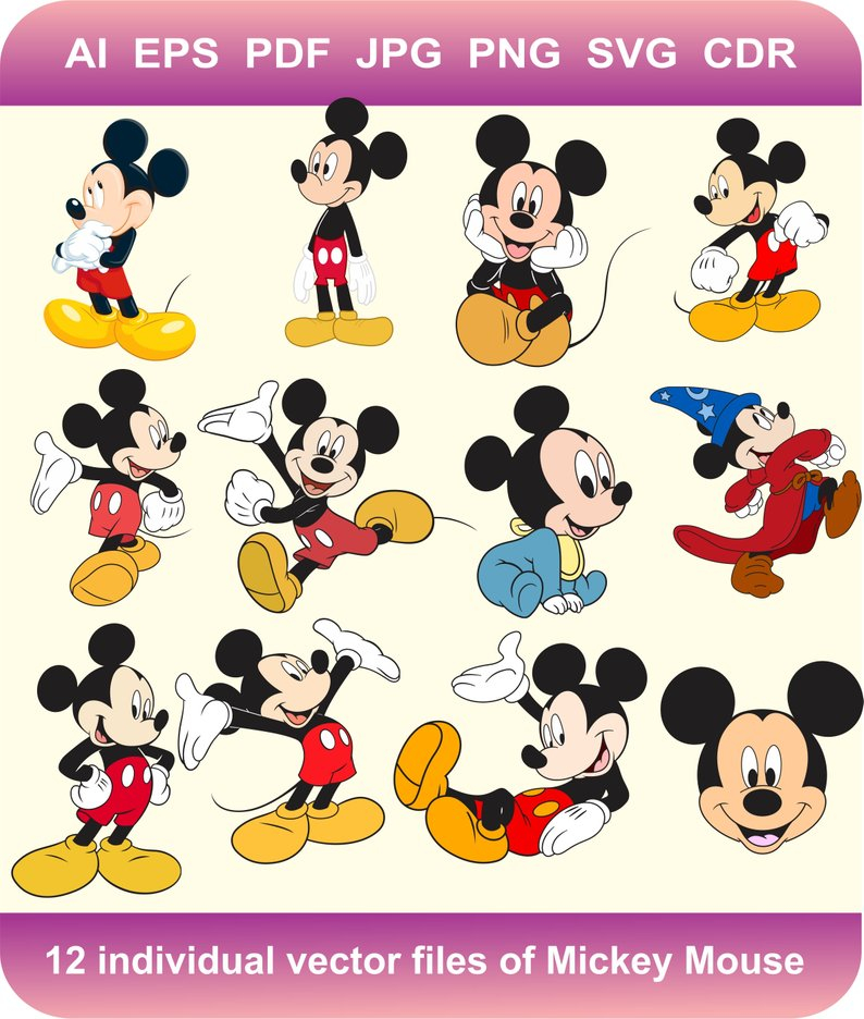 794x936 Trend Mickey Mouse Vector Images Download Etsy Of The Day
