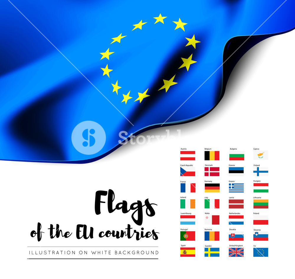 1000x943 Flags Of The Countries Of The European Union Eu Flags Vector Set