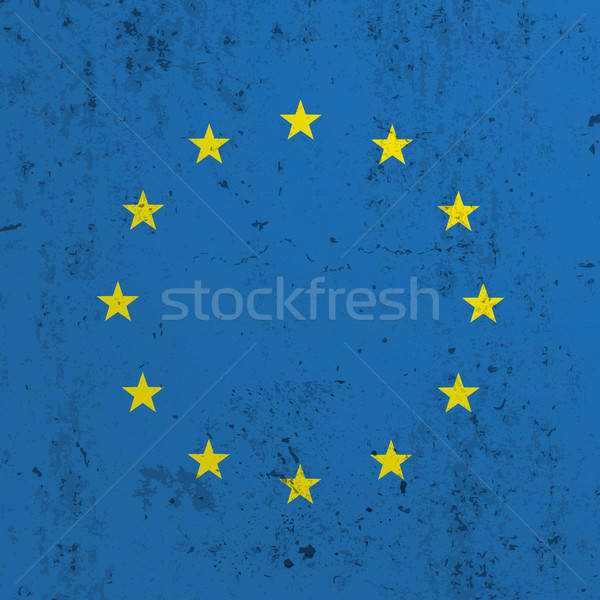 600x600 Concrete Eu Flag Vector Illustration
