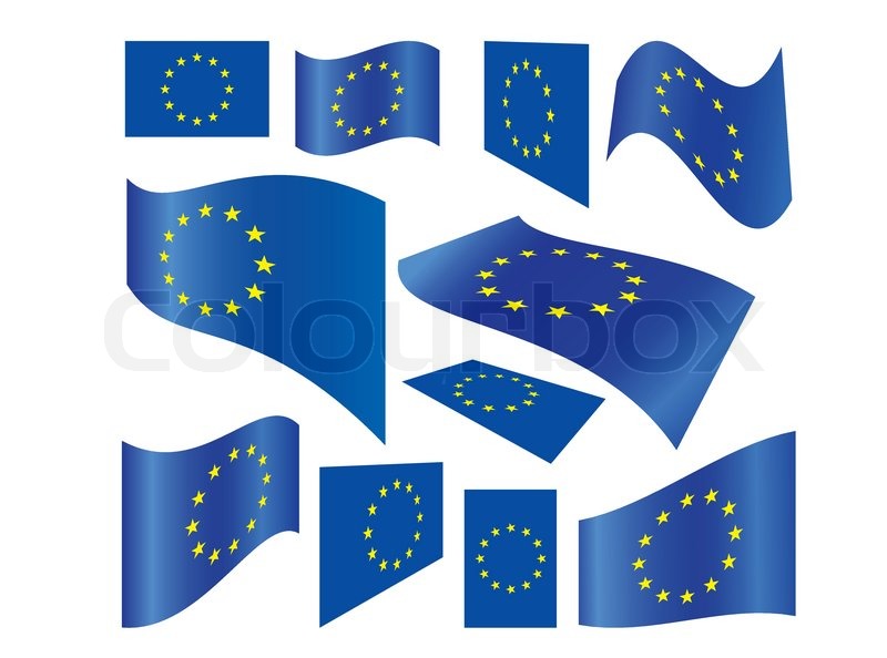 800x594 Set Of European Union Flags Vector Stock Vector Colourbox
