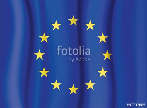 500x365 Eu Flag, European Union Flag, Satin Curtain Wave Flag Vector